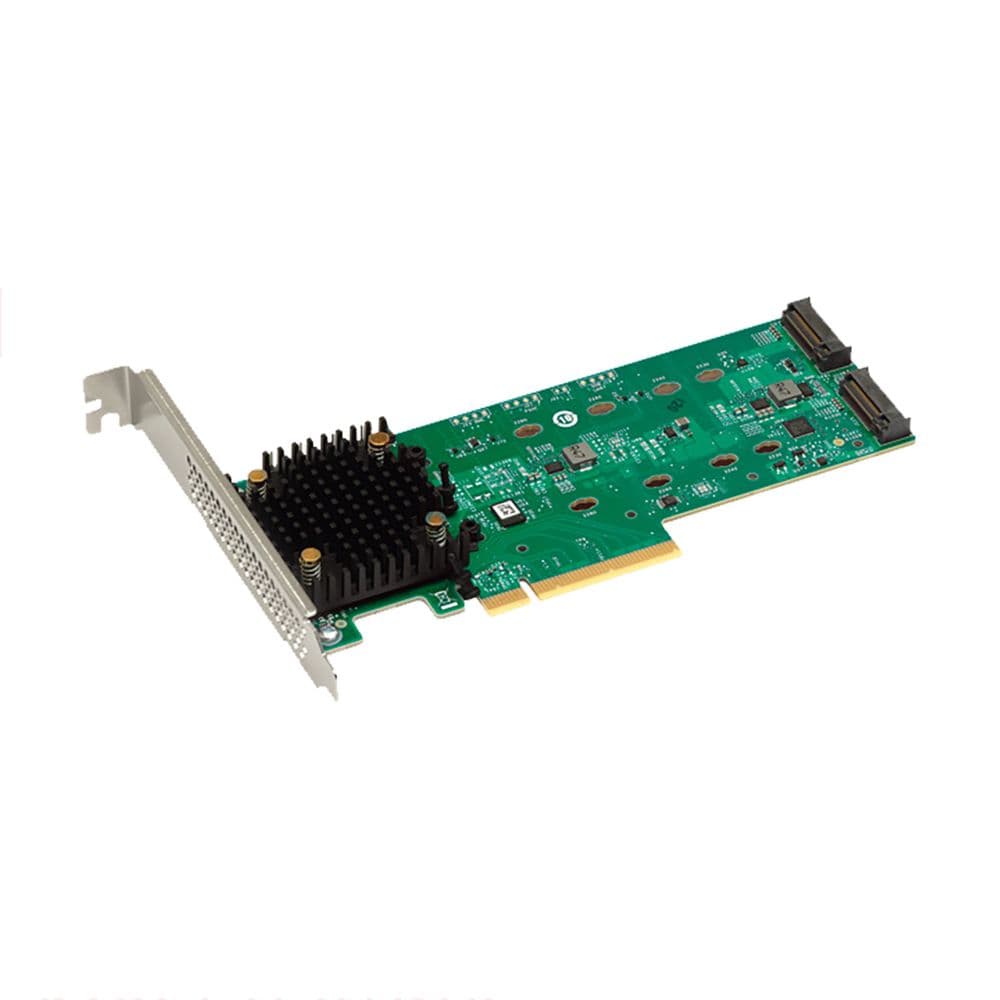RAID-контроллер Broadcom 9540-2M2 SGL (05-50148-00 / 03-50148-00001) PCIe v4 x8 LP, Tri-Mode SATA/NVMe 12G RAID 0,1, 2x M.2 slots, 3808 IOC, RTL (DC24) (S1)