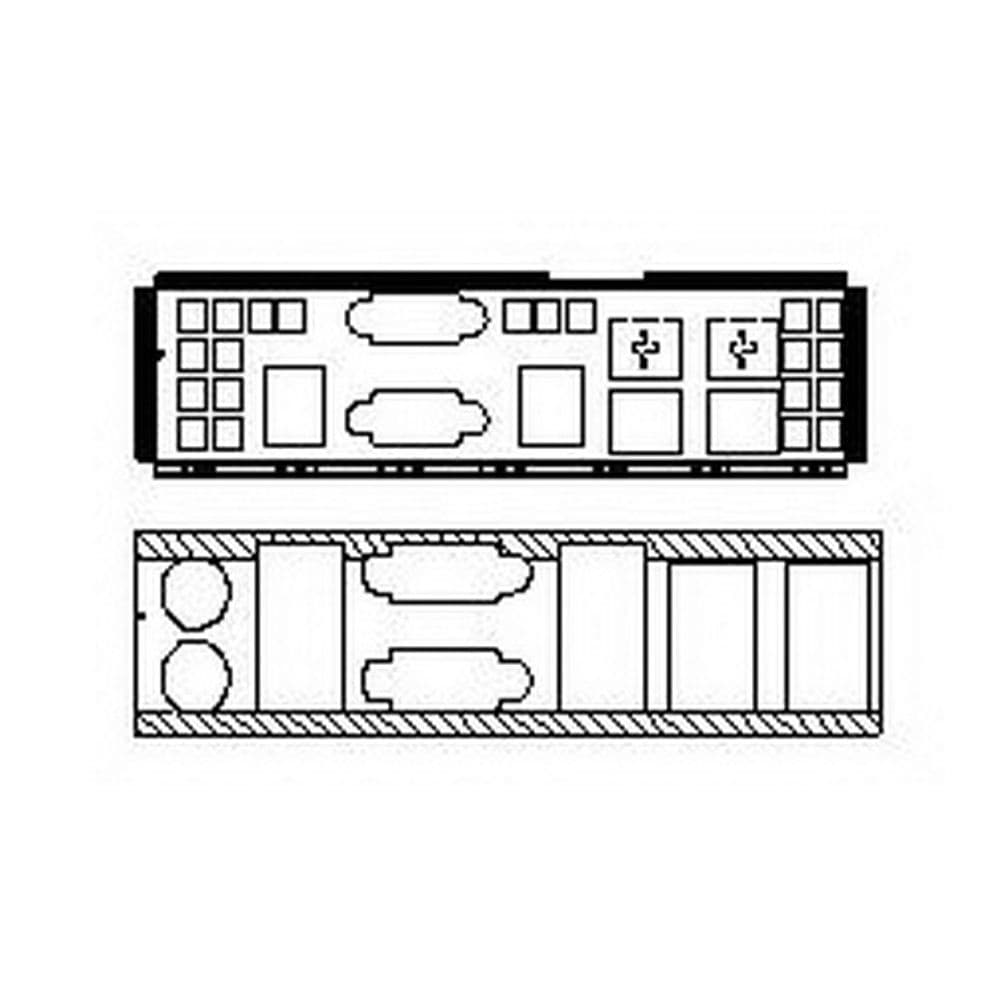 Комплектующие корпусов Chenbro панель вывода портов I/O shield, 1U, TYAN S7012 (84H313110-010)