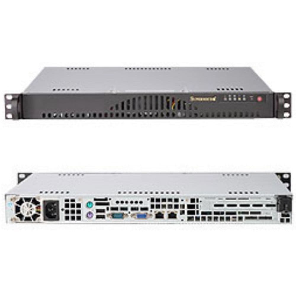 Корпус SuperMicro CSE-512L-200B 14"D, BLACK 1U W/ 2 INTERNAL 3.5" DRIVE