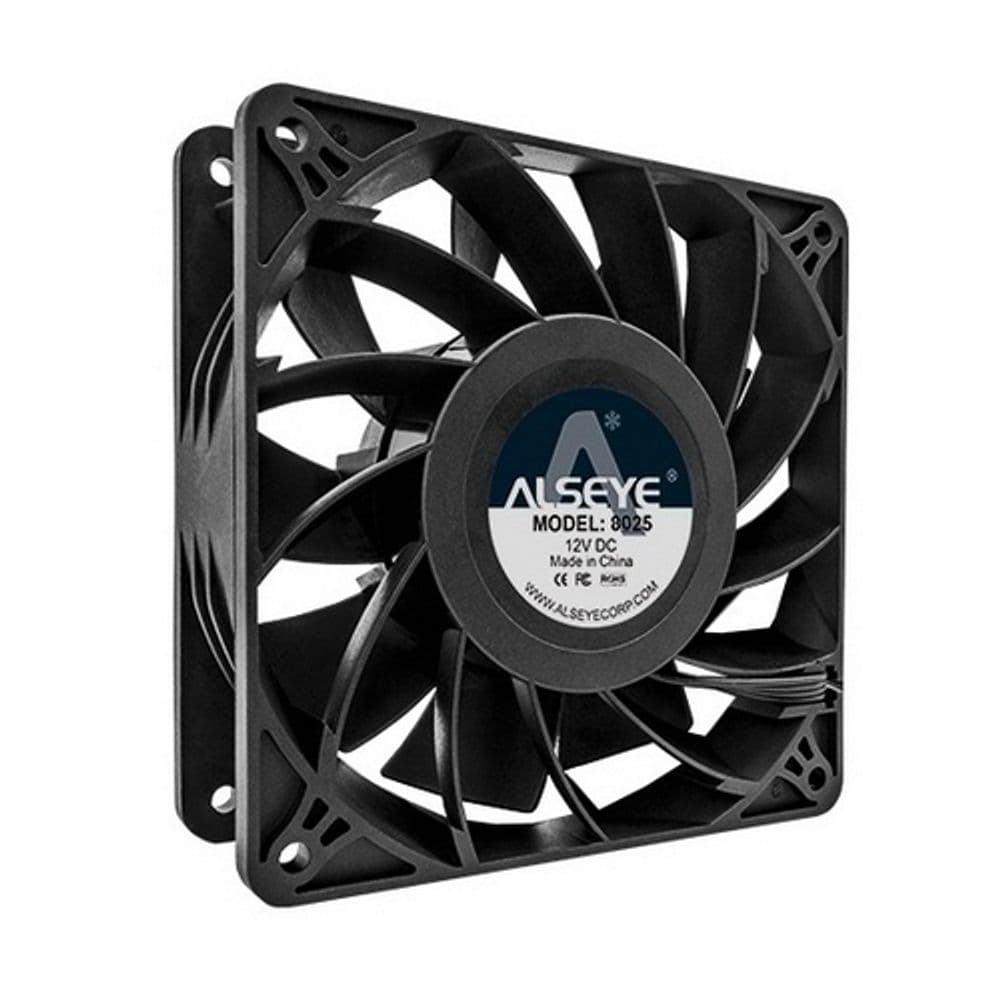 Вентилятор в корпус ALSEYE AS8025BTH-N1 FAN 80*80*25mm, Molex. ball, 12V*0.65A, 6000rpm, 86.9CFM, 12.8.mmH2O, 55.8dBA OEM