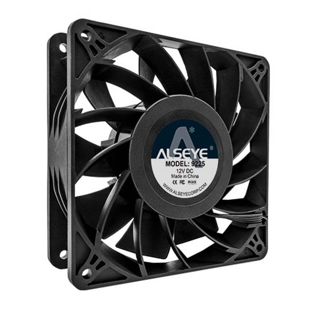 Вентилятор в корпус ALSEYE AS9225BTH-N1 FAN 92*92*25mm, Molex. Two ball, 12V*0.6A, 4500rpm, 87.9CFM, 4.88.mmH2O, 55.8dBA OEM
