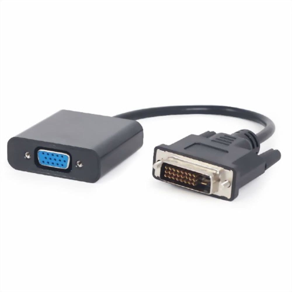 Переходник Cablexpert DVI-D-VGA A-DVID-VGAF-01, 25M/15F, длина кабеля 0,2м, черный, пакет