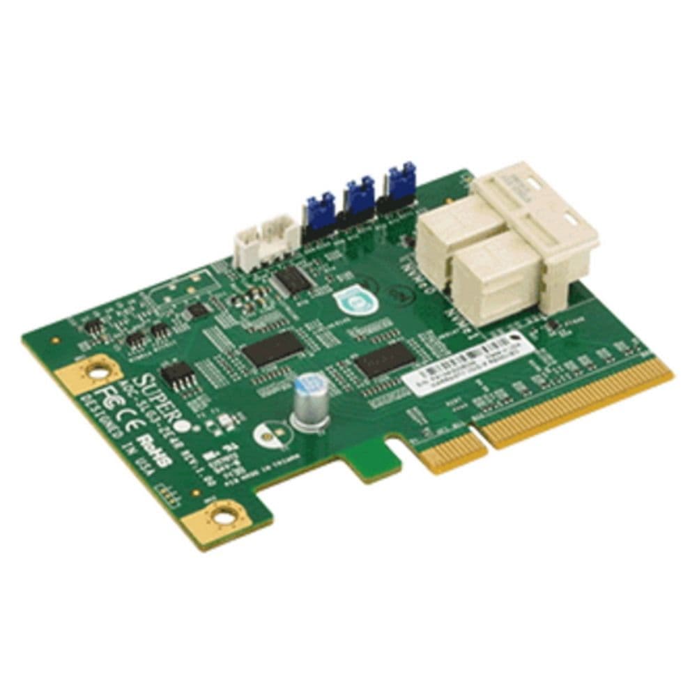 Контроллер SuperMicro AOC-SLG3-2E4R-O Low Profile 6.4Gb/s Dual-Port NVMe Internal redriver