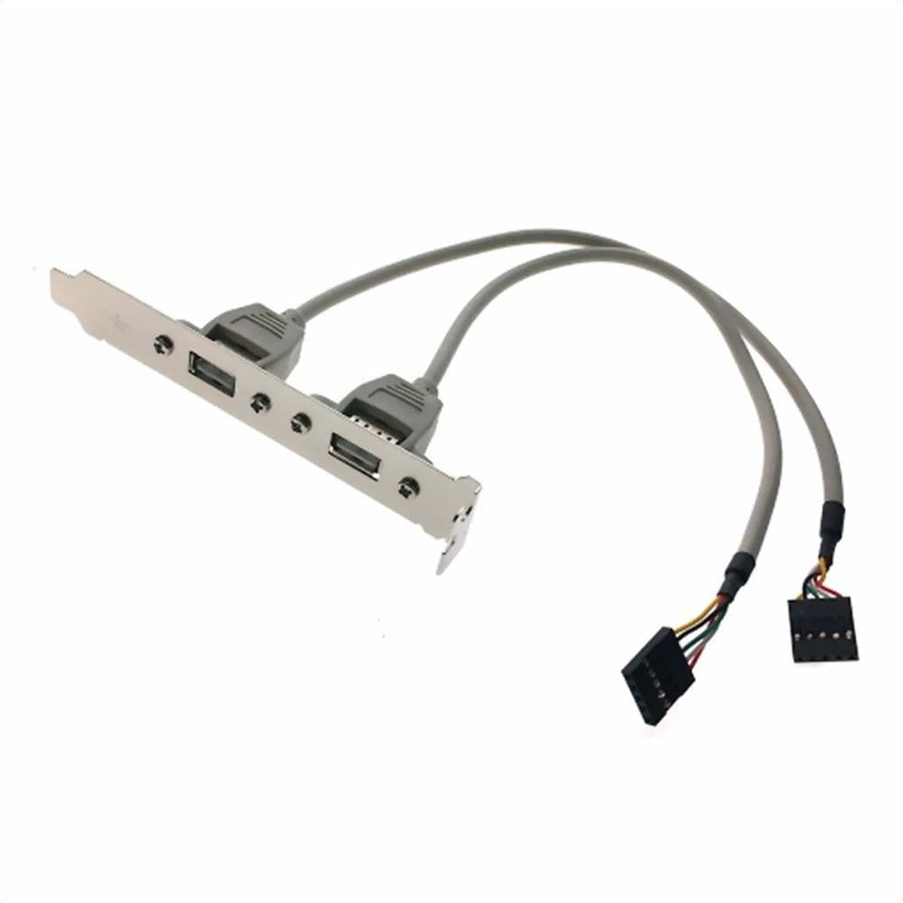 Кабель Advantech 1700100170 (1700100170-S) Cable 2*5P-2.54/USB-A(F)*2 17.5cm W/BKT F/5, with bracket