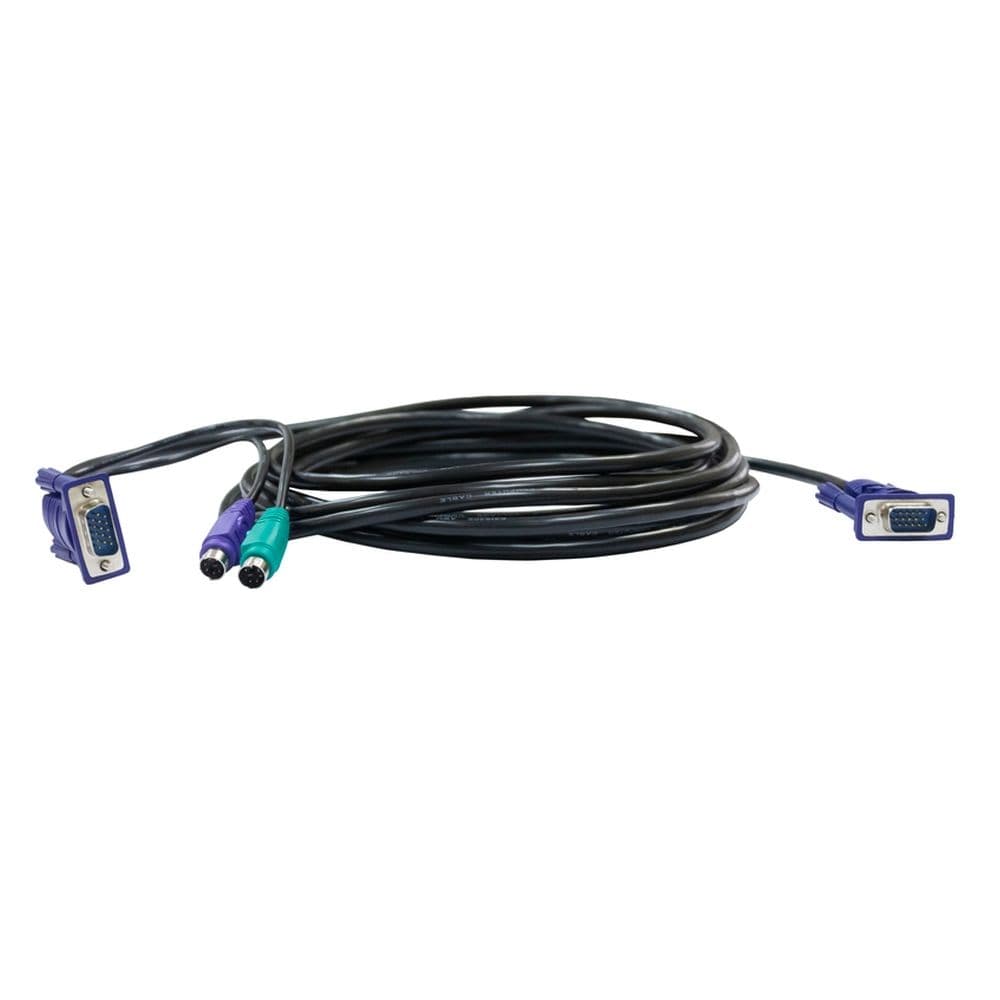 Кабель D-Link DKVM-CB5/B1A Кабель KVM длиной 5 м с разъемами VGA и PS/2 для DKVM-4K/B