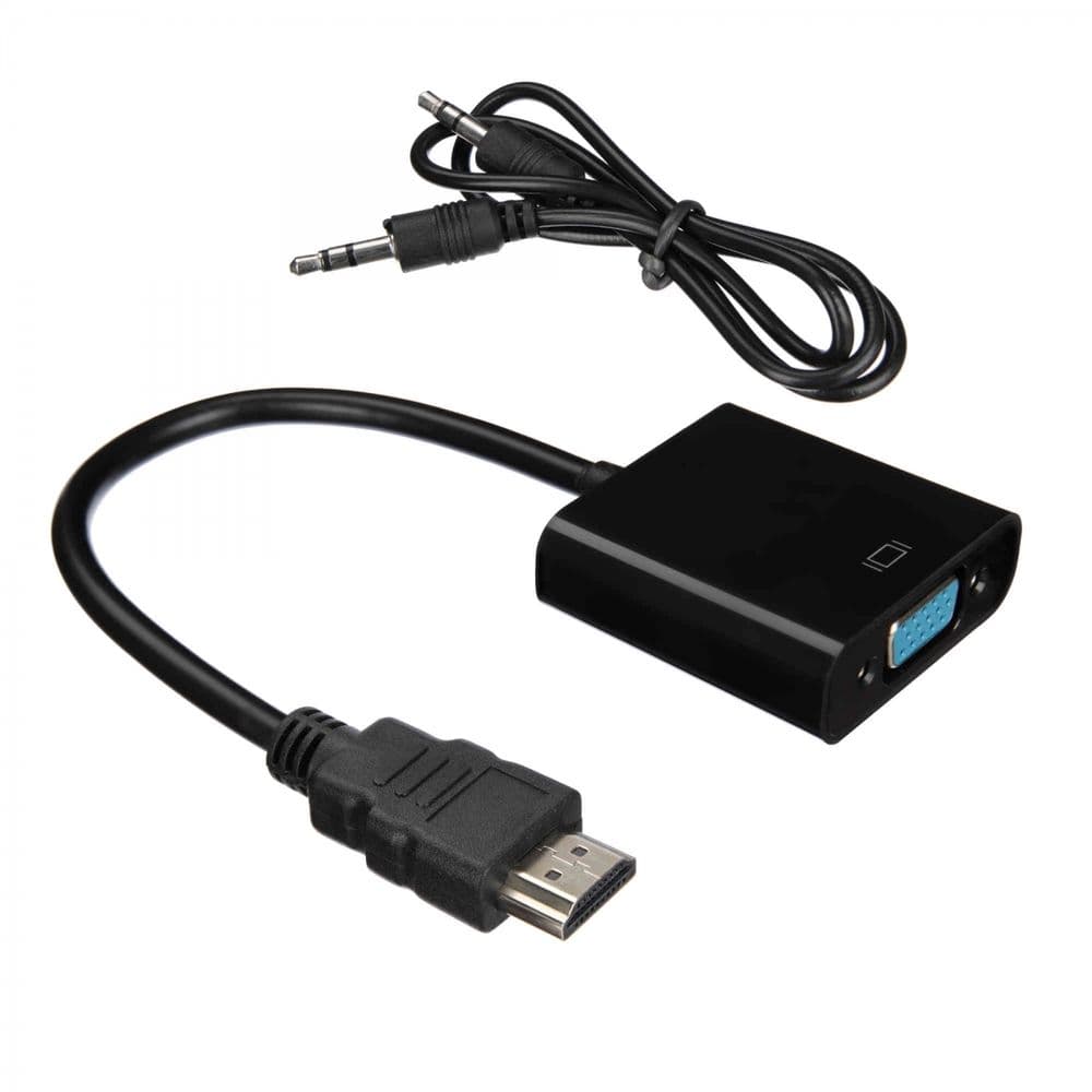 Кабель-адаптер ACD-DAHVF-01B |ACD-DAHVF-01B| HDMI-VGA, Golden Plated, 19m/15f, Черный, 0.2м