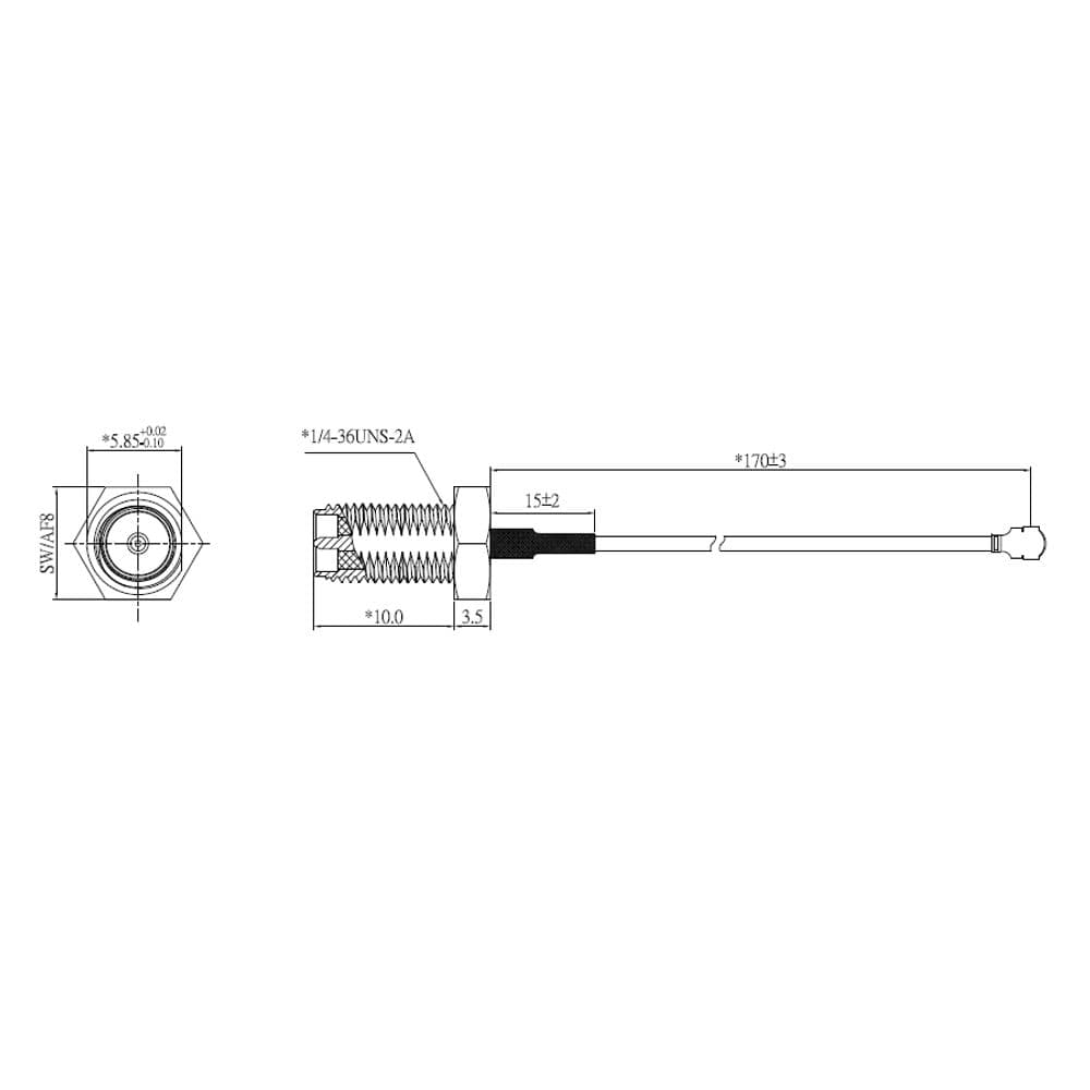 Кабель Advantech 1750008799-01 Advantech WiFi Coaxial Cable, 150 mm SMA/F-R-BH MFH4/113 BLK