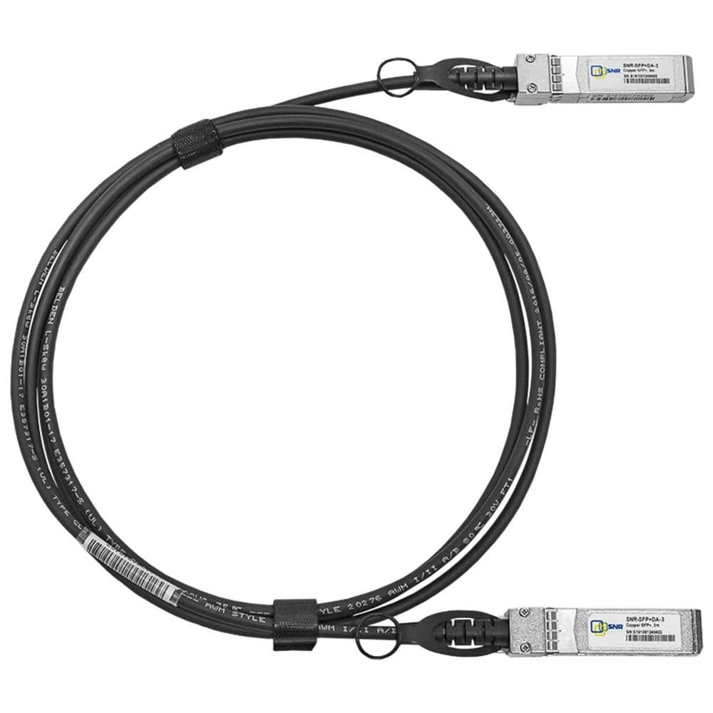 Кабельная сборка SNR Direct Attach Twinax Cable (DAC), SFP+ 10Gb, 1m, support 10Gb Ethernet / 8Gb FC
