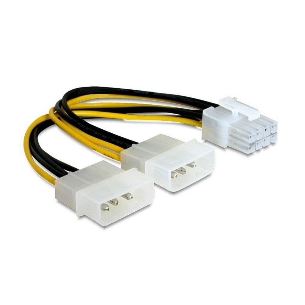 Разветвитель питания Cablexpert CC-PSU-81, 2хMolex->PCI-Express 8pin, для подключения в/к PCI-Е (8pin) к б/п ATX