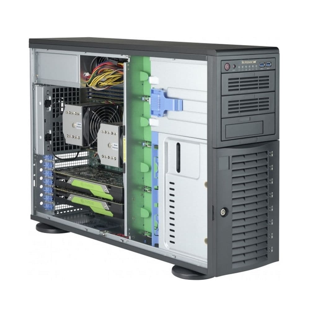 Корпус SuperMicro CSE-743AC-1K26B-SQ 8x 3.5"/2.5" SAS3/SATA3 Backplane for Hot-Swappable Drives,Whisper-Quiet (<27dB),Front HDD Door Lock & Side Panel Intrusion Switch,Front I/O Ports: 2x USB 3.0,2x 8cm PWM Fans & 1x 9cm Rear PWM Fan