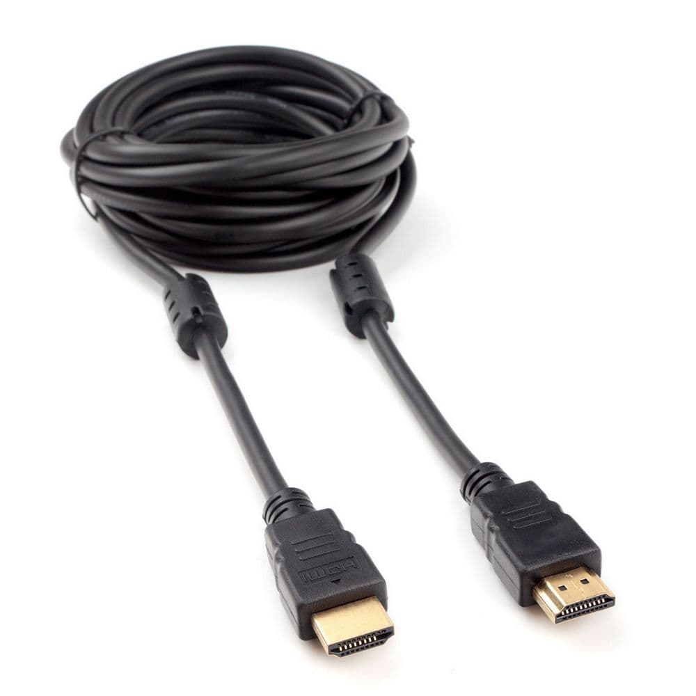 Кабель HDMI Cablexpert CCF2-HDMI4-15 4,5м, v2.0, 19M/19M, черный, позол.разъемы, экран, 2 ферр кольца, пакет