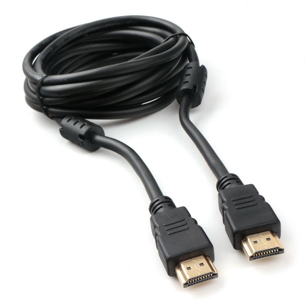 Кабель HDMI Cablexpert CCF2-HDMI4-10 3м, v2.0, 19M/19M, черный, позол.разъемы, экран, 2 ферр кольца, пакет