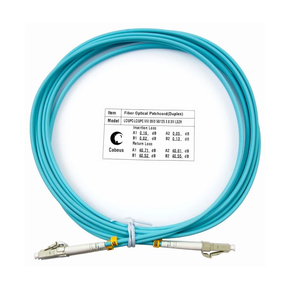 Кабель Cabeus FOP-50-LC-LC-3m ШНУР ОПТИЧЕСКИЙ DUPLEX LC-LC 50/125 MM OM3 3М LSZH