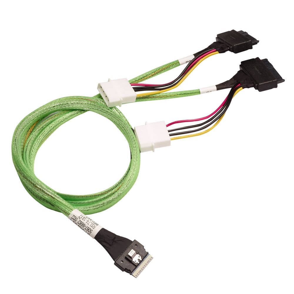 Кабель ACD-60005-MD Slimline SASx8 (SFF8654) -to- 2x U.2 Direct, 1M, (аналог Broadcom 05-60005-00)