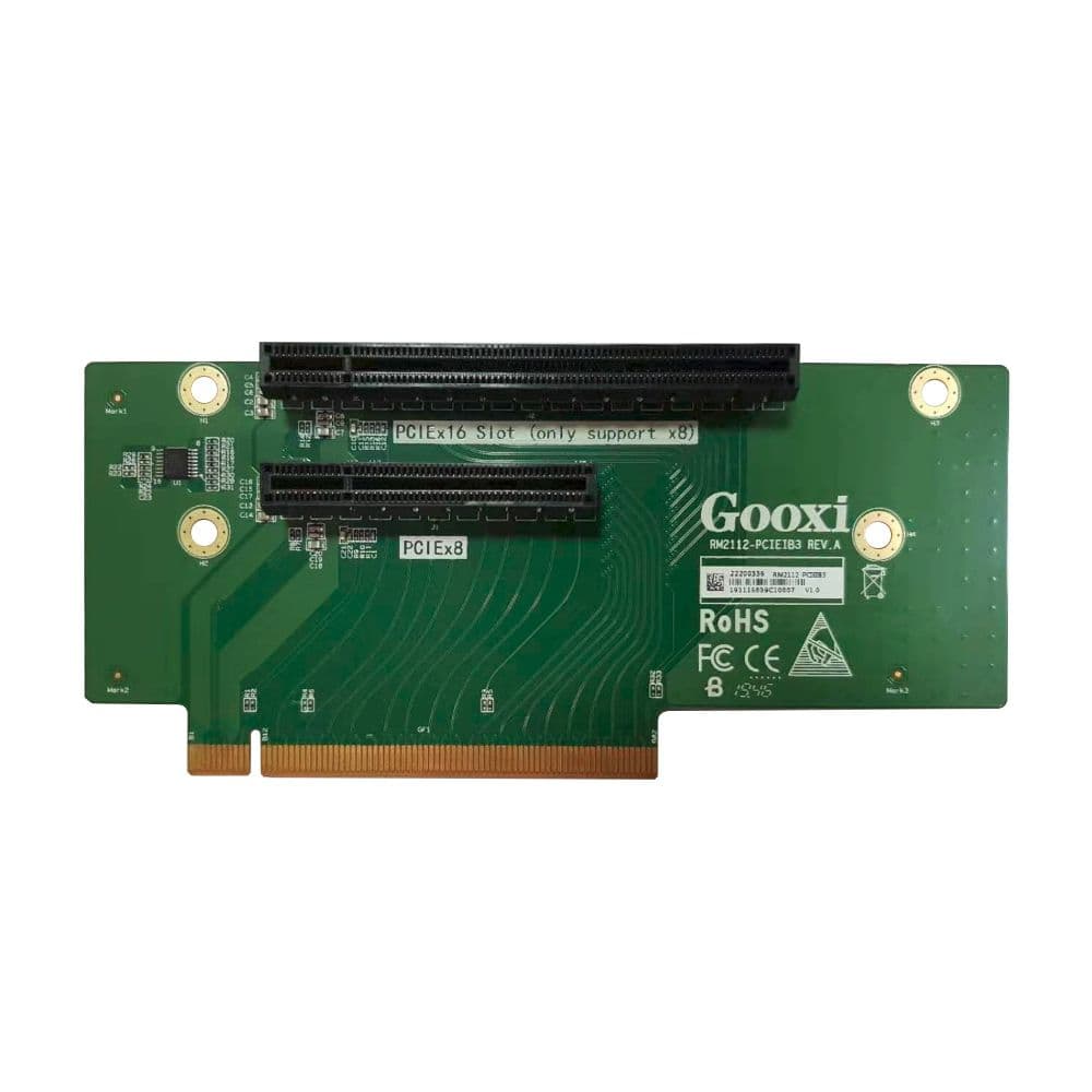 Райзер-карта Gooxi SL2108-748-PCIE3-M PCIe3.0x16 to 2_PCIe3.0x8 (1_x16 SLOT+1_x8 SLOT), Riser3 (including half-height bracket and adapter board)