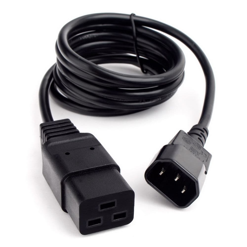 Кабель питания Cablexpert PC-189-1-1 1.8м, C14- C19, 3x1кв.мм, черный, с заземлением