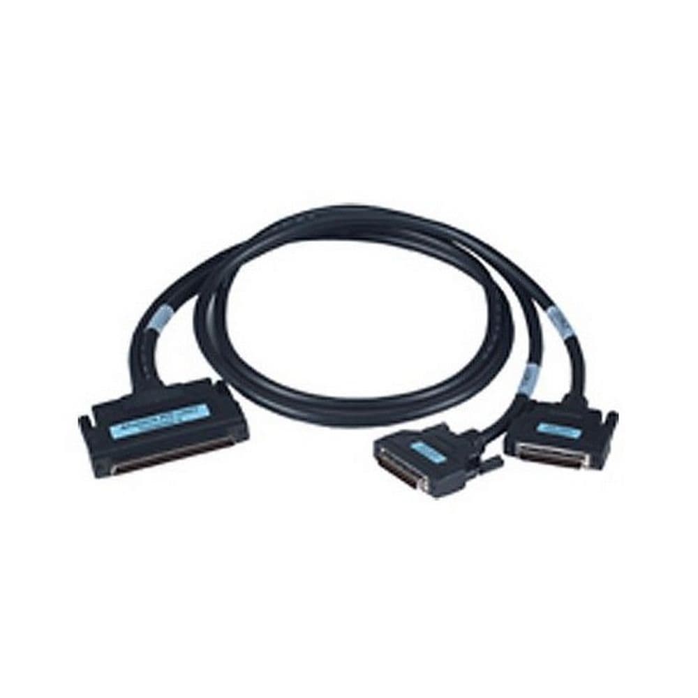 Кабель Advantech PCL-10251-2E интерфейсный SCSI-100 to 2*SCSI-50 Shielded Cable, 2m, P.V.C. jacket 100-Pin to two 50-Pin SCSI Cable, Half pitch 100 pin: Male gold flash contacts, black insulator, 25 twist pairs tinned and strand copper wire with drain wire, UL 2919 approved