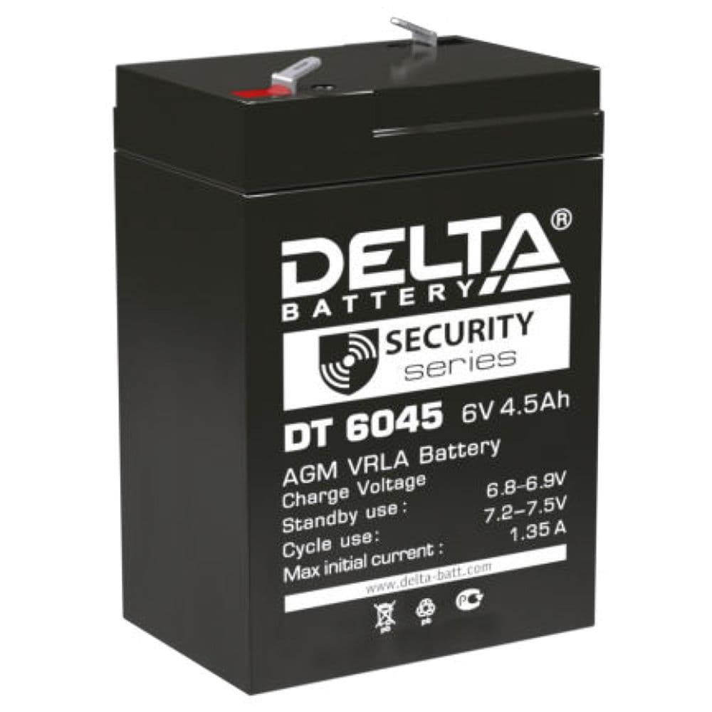 Аккумуляторная батарея DELTA DT 6045 6V / 4.5Ah