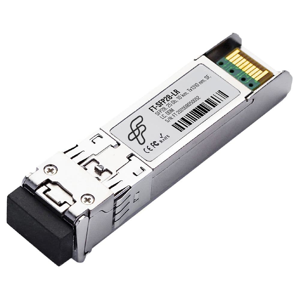 Волоконно-оптический приемопередатчик Fibertrade FT-SFP28-LR Трансивер 25G, SFP28, LC SMF 10km, 1310nm DFB laser, (прошивка Mellanox),OEM, Fibertrade