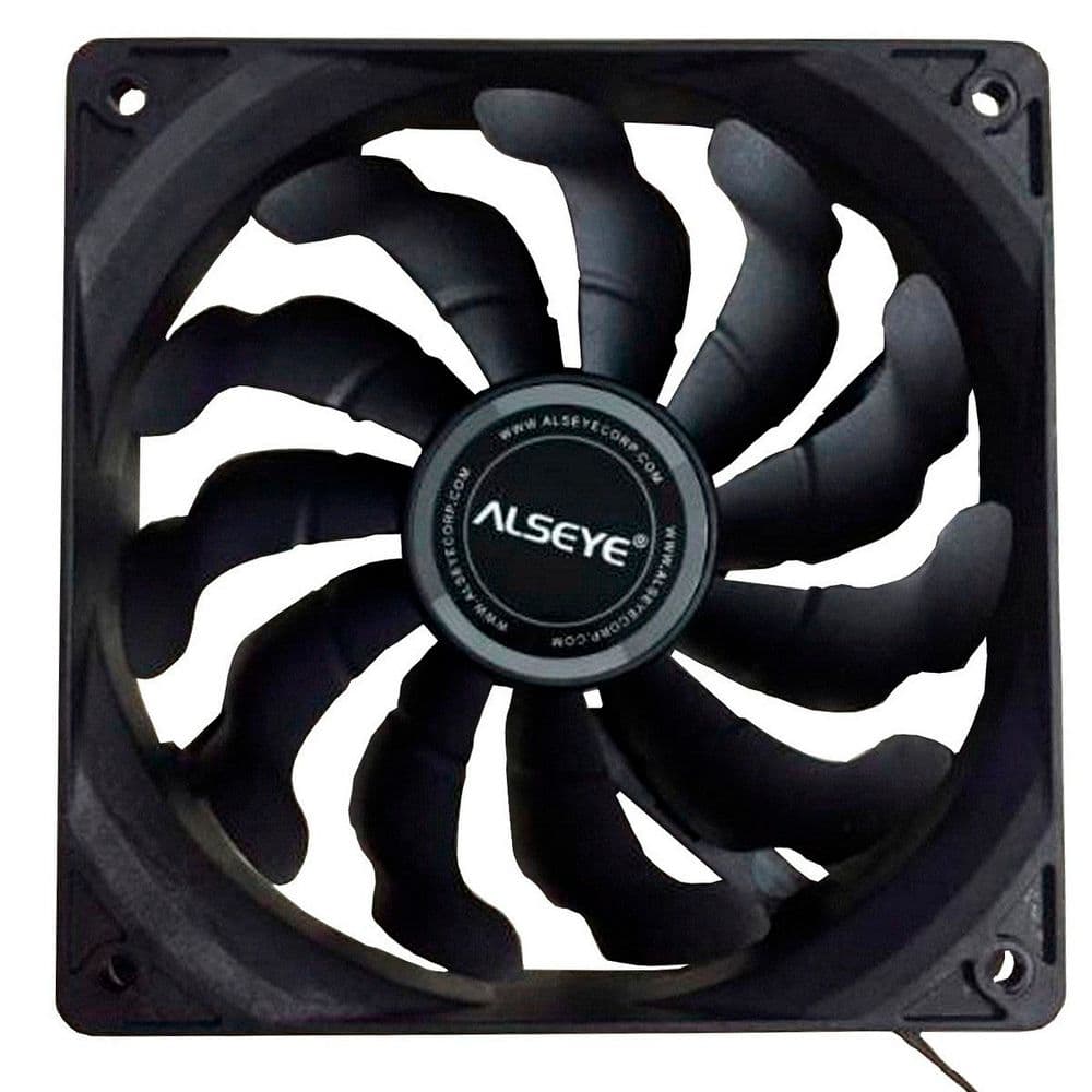 Вентилятор в корпус ALSEYE S120-F Fan Size: 120*120*30mm Voltage: 12V Current: 0.15-0.35A±10% Speed: 500 - 1700R.P.M±10% Air Flow: 20~66CFM±10% Static Pressure: 0.25-1.61mmH20±10% Bearing: FDB Lifespan: 40,000hours Noise: 13.3 - 33.8dB(A)±10% LED: None Connector: 2510 4Pin PWM，Cable Length: 300mm (Black)