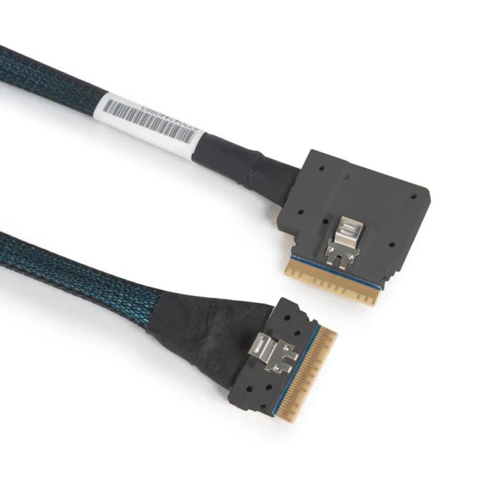 Кабель JPC P5003DR00800-2 Cable Slimline SASx8 74P (SFF8654, угловой RightAngle) -TO- Slimline SASx8 74P (SFF8654, прямой Straight Type), (FOR PCIe GEN4), L:80cm (C5454)