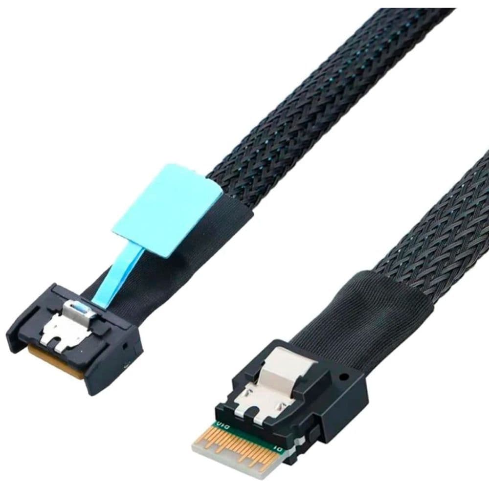 Кабель JPC P4900DN00800-3 Cable Slimline SASx4 38P (SFF8654, прямой Straight Type) -TO- Slimline SASx4 38P (SFF8654, (прямой Straight Type), 85 Ohm, L:80cm (C5454)