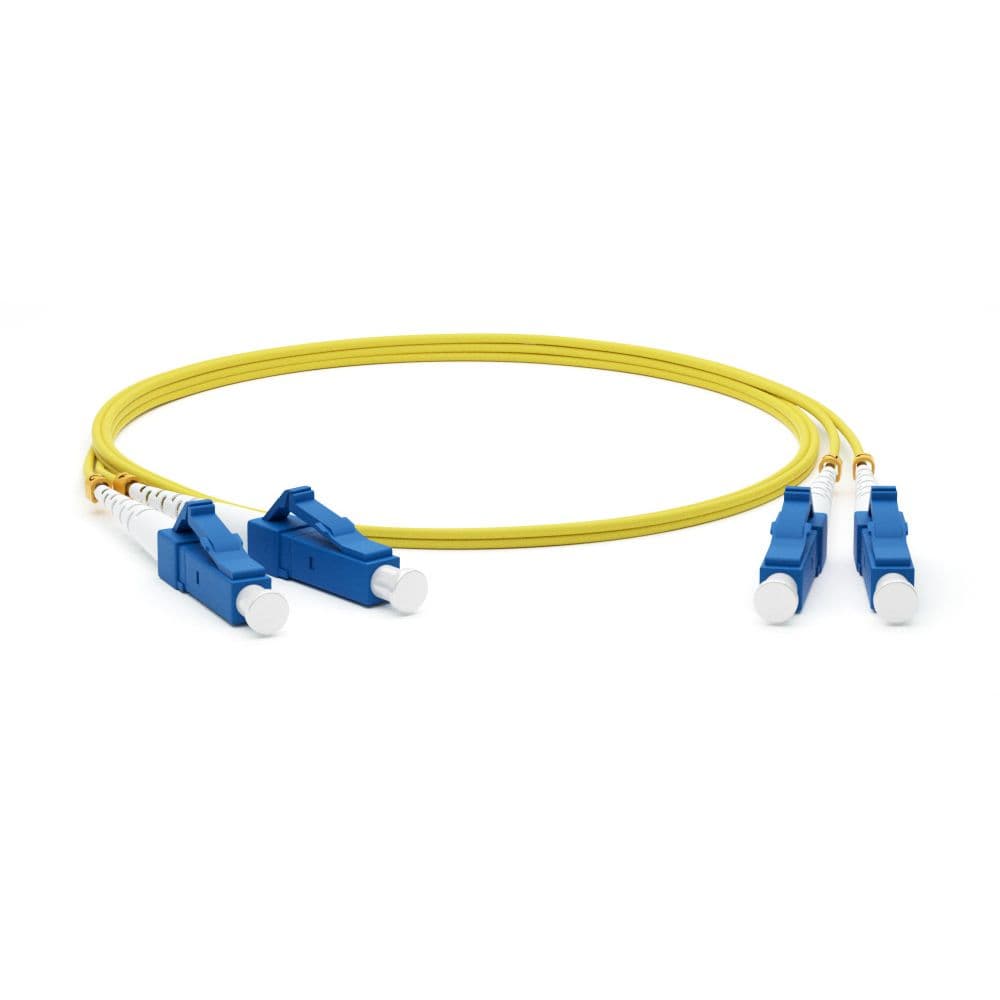 Кабельная сборка Hyperline FC-D2-9-LC/UR-LC/UR-H-20M-LSZH-YL Патч-корд волоконно-оптический (шнур) SM 9/125 (OS2), LC/UPC-LC/UPC, 2.0мм, duplex, LSZH, 20м