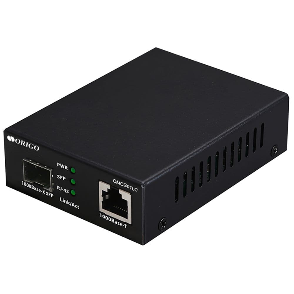 Медиаконвертер ORIGO OMCG01LC/A1A 1000Base-T / 1000Base-X SFP