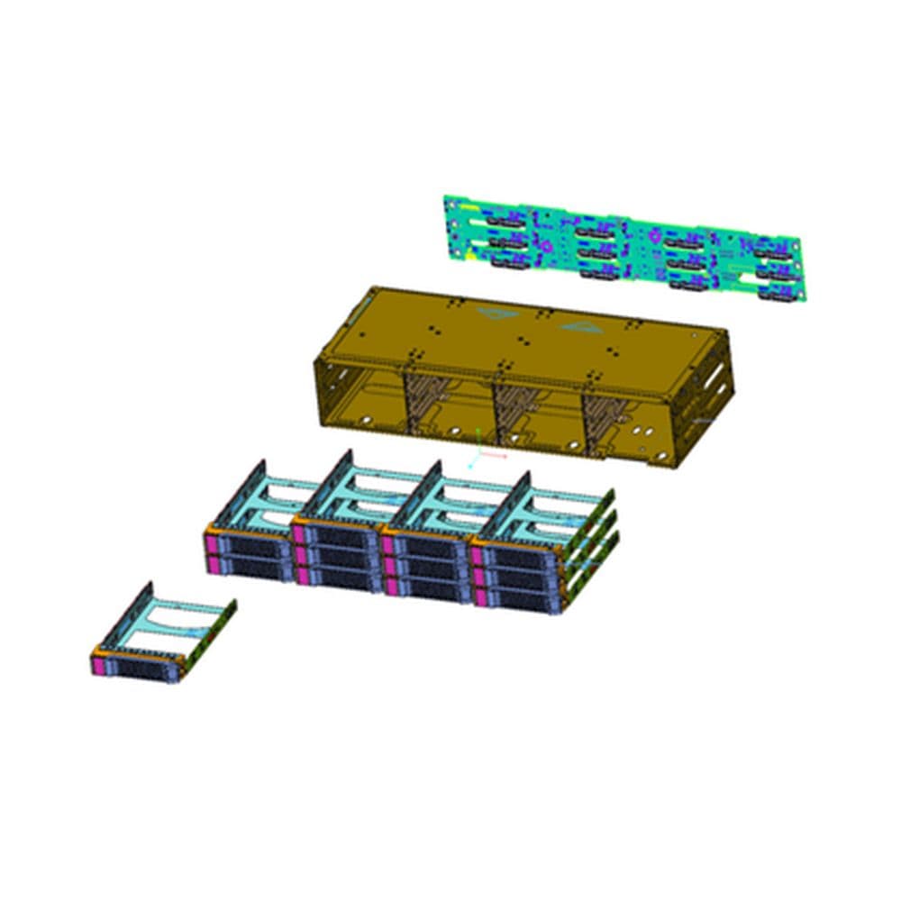 Корзина для HDD Chenbro 384-MIX01582S0A0 AS'Y COMPONENT,RM23712,MIX,SINGLE,40PCS/PALLET,GVT(K),1 2BAY HDD MOD+SAS/SATA BP