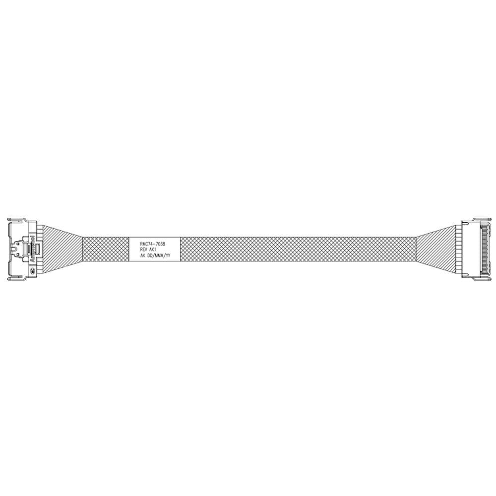 Кабель Amphenol RMC74-7038 Cable MCIO x8 74P (прямой) -TO- MCIO x8 74P (прямой), 85 Ohm, L:80cm