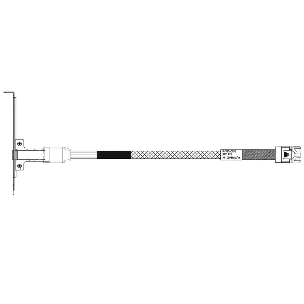 Кабель Amphenol RHS36-3858 SFF8643-SFF8644 ( HDmSAS INT -to- HDmSAS EXT cable, 60cm