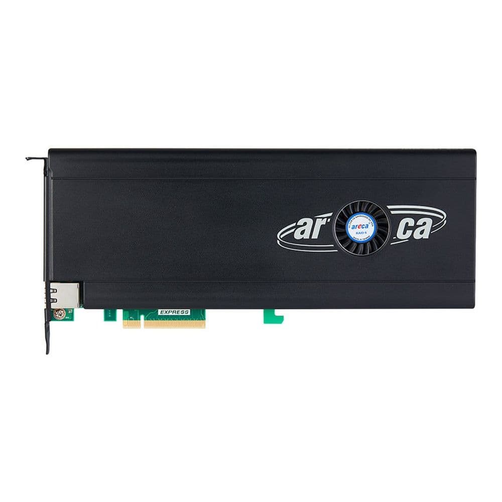 Плата расширения Areca ARC-1886-6N PCIe 4.0 x8 Full Height, 6 x M.2 Connectors, Device Interface = PCIe 4.0 (NVMe), RAID 0,1,10,3,5,6,Single Disk/JBOD, On-Board Cache=8GB on-board DDR4-2666 SDRAM, RTL