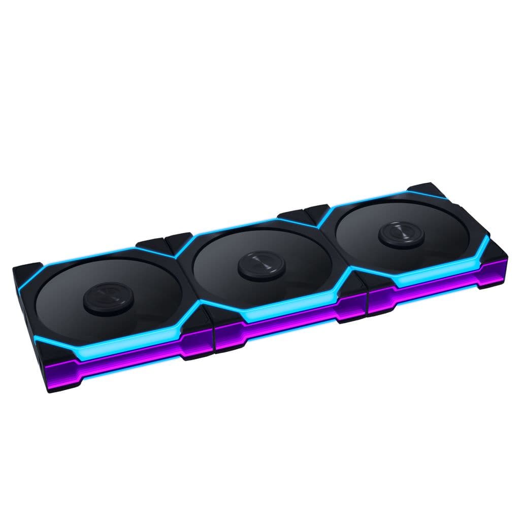 Комплект вентиляторов (3шт.) Lian Li UNI FAN SL FLEX 120 Reverse Blade / 12RSL1F3B BLACK / 120x124,5x28мм (PWM, ARGB, 2000 об/мин (Max.), 31.3dBa) / G9F.12RSL1F3B.R0