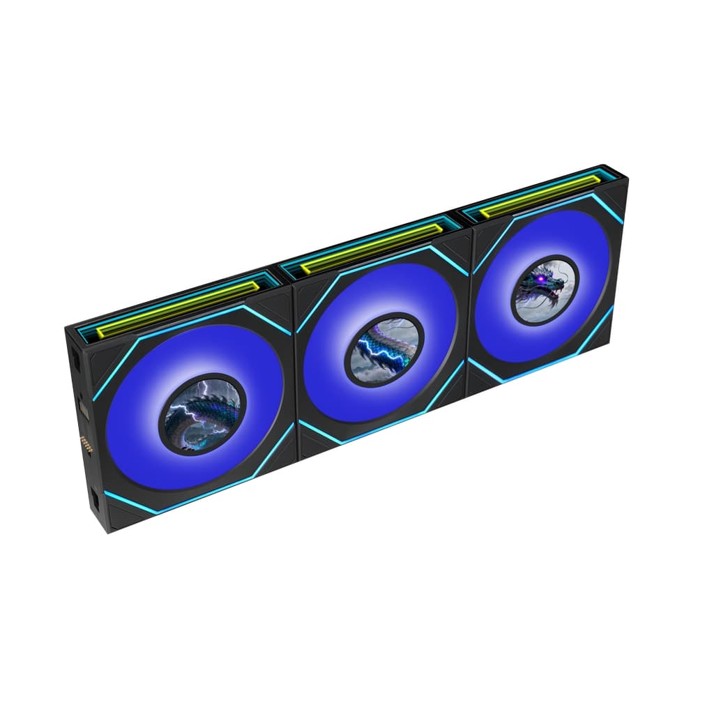 Комплект вентиляторов (3шт.) Lian Li UNI FAN SL INF LCD FLEX 120 Reverse Blade / 12RSLIND1F3B BLACK / 120x124x28мм (PWM, ARGB, 2300 об/мин (Max.), 34dBa) / G9F.12RSLIND1F3B.R0