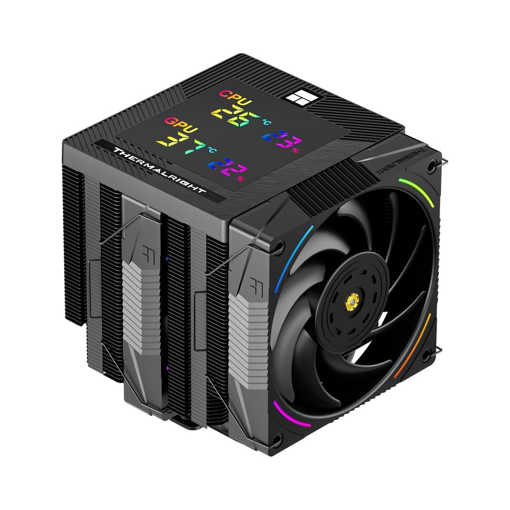 Кулер Thermalright Phantom Spirit 120 Digital EVO  LGA115X/1200/1700/1851/AM4/AM5 (Dual Tower, 2x120mm ARGB PWM Fan, медное основание, 7 тепл. трубок 6мм) / TRPS120DEVO