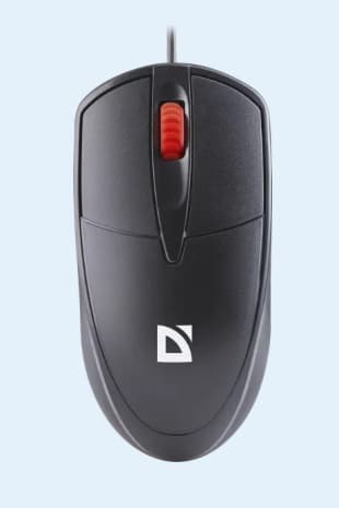 Мышь проводная  Defender  Icon MB-057, 3D, бесшумная, 1.8м, 1000dpi, черный (52057)