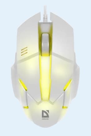 Мышь проводная  Defender  Host MB-982 , 7 цветов, 1000 dpi, белый (52983)