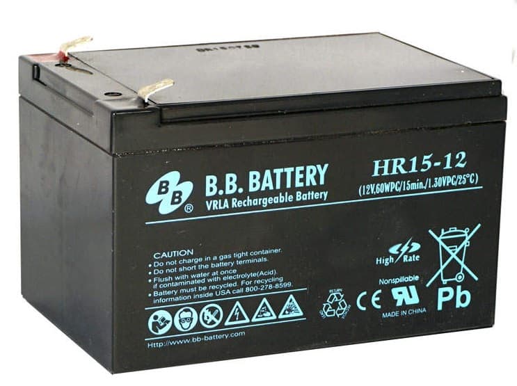 Аккумулятор B.B. Battery HR 15-12  12V 15Ah