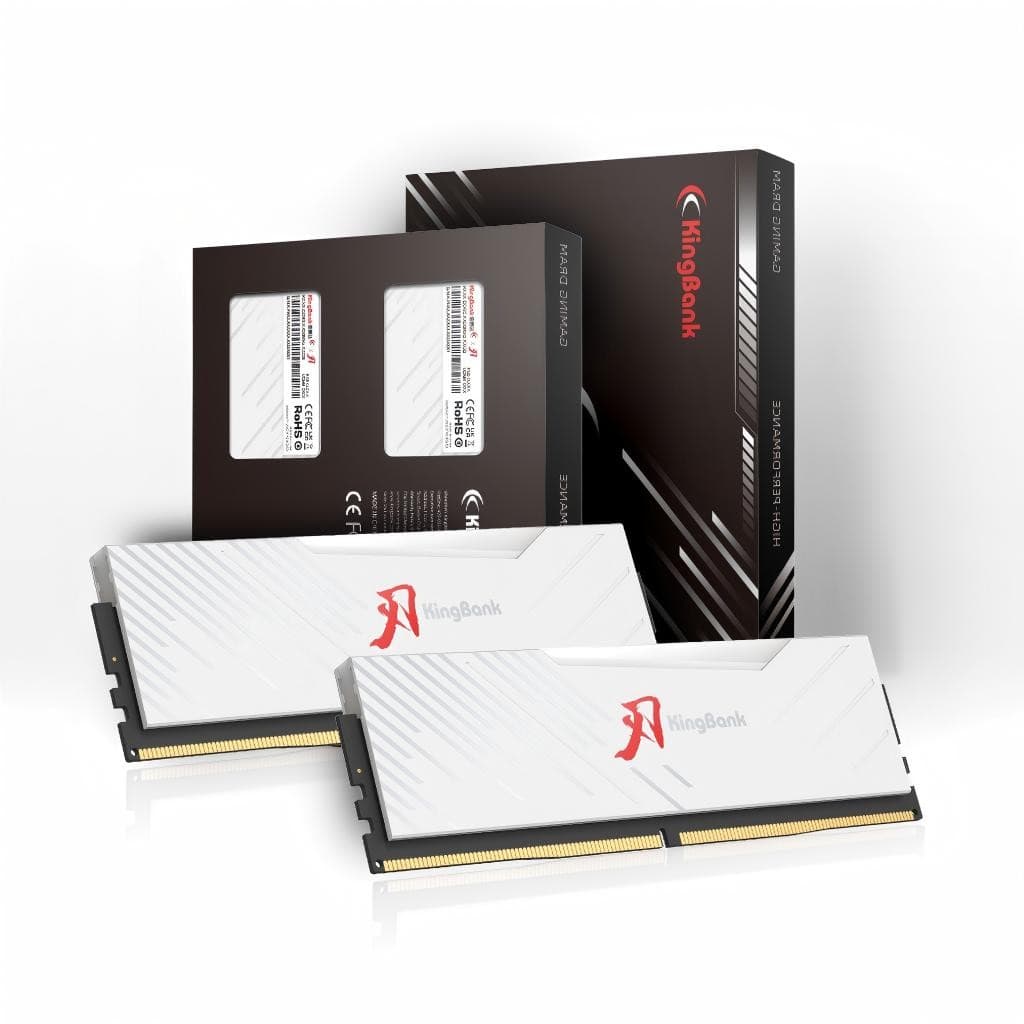 Модуль памяти DDR5 Kingbank 32GB (2x16Gb) 6000MHz White Heatsink RGB / KRRW series / Hynix M-die CL30 (30-36-36-76) /K5.01.FLM5ED9304
