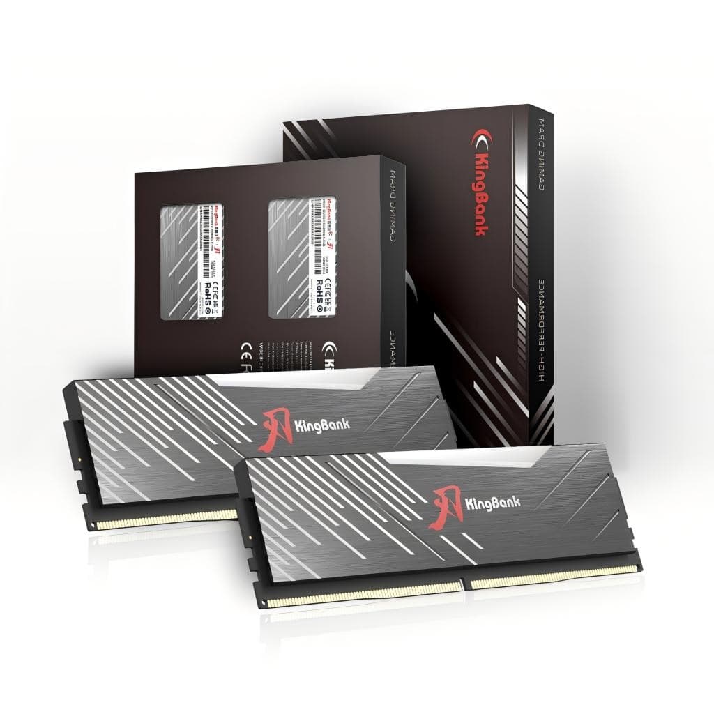 Модуль памяти DDR5 Kingbank 32GB (2x16Gb) 6000MHz Black Heatsink RGB / KRRB series /  Hynix M-die CL30 (30-36-36-76) /K5.01.FLM5ED9402