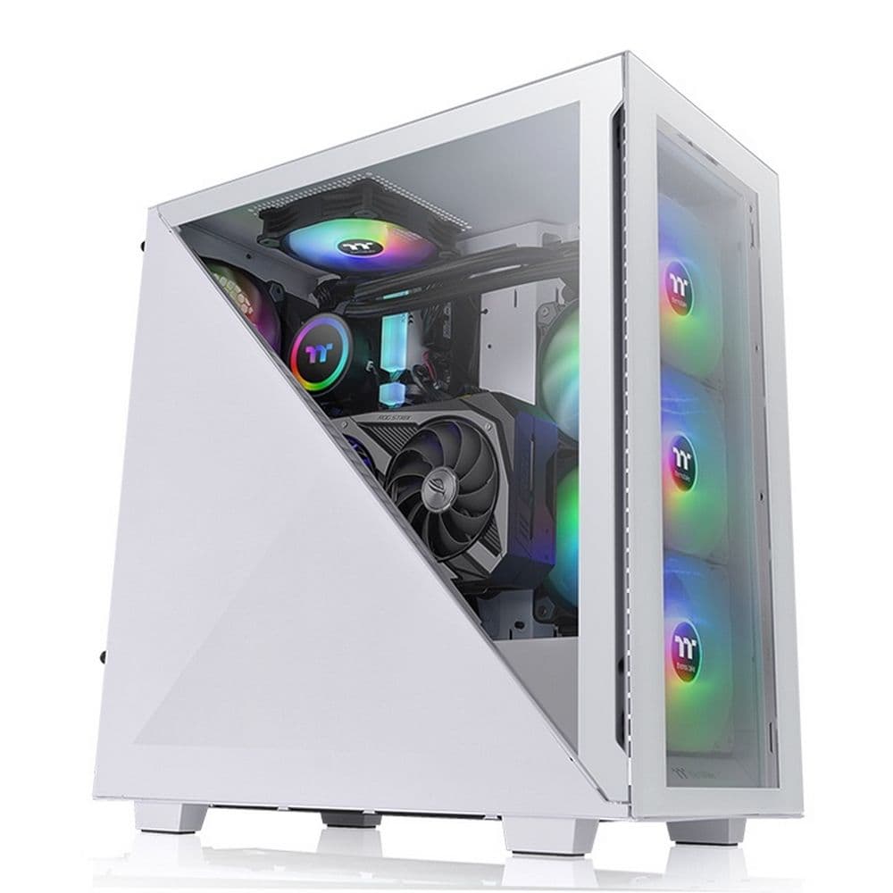 Корпус Thermaltake Divider 300 TG Snow ARGB CA-1S2-00M6WN-01 White/Win/SPCC/Tempered Glass*2/120mm Standard CA-1S2-00M6WN-01 Fan