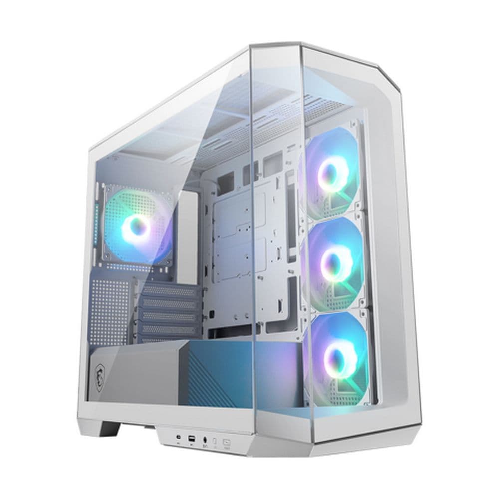 Корпус MSI MAG Pano M100R PZ White, Micro-ATX, 1xUSB 3.2 Gen 1, 1xUSB 3.2 Gen2 Type-C, 4x120mm ARGB Fan, ARGB+PWM Control Board