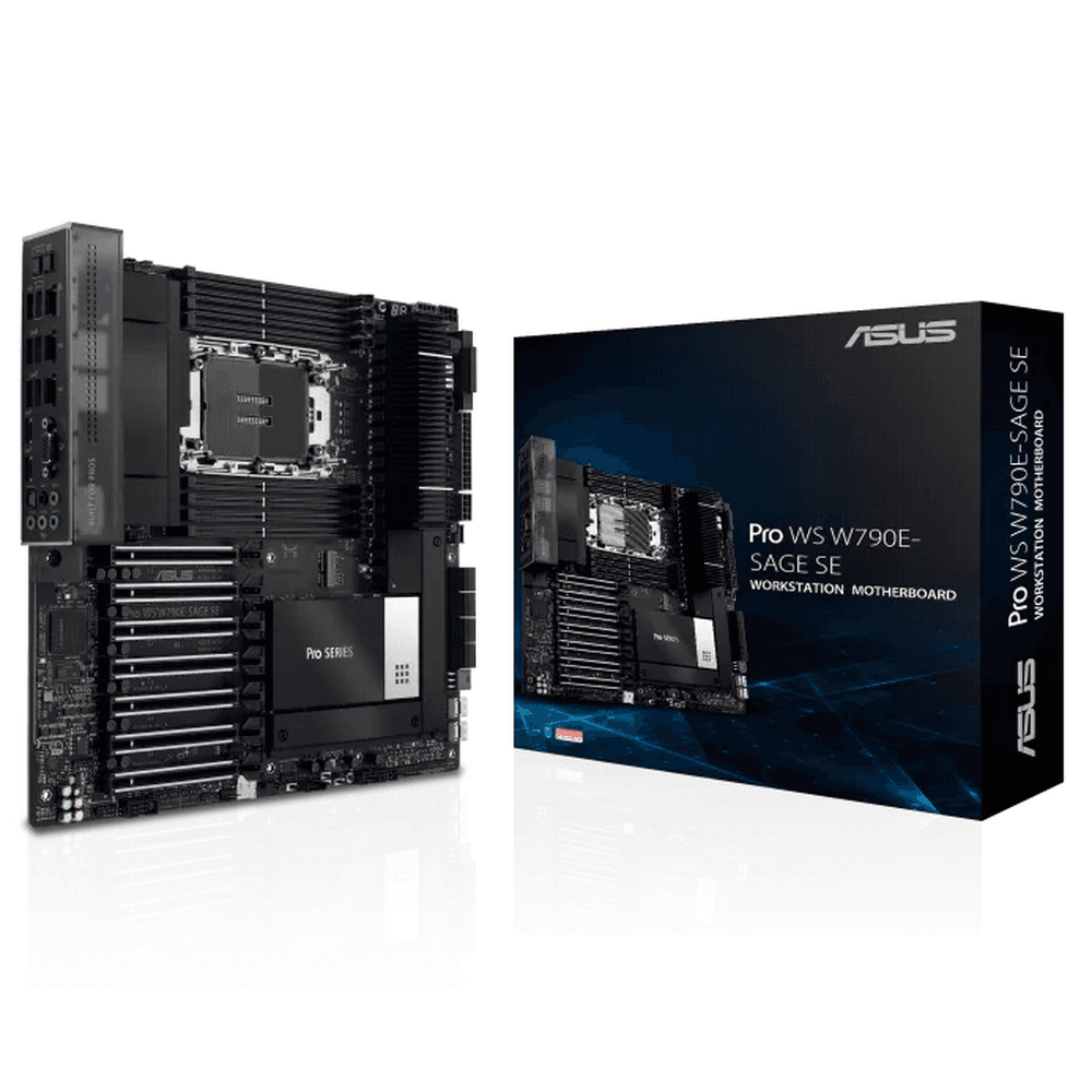 Материнская плата ASUS PRO WS W790E-SAGE SE LGA4677 EEB 8xDDR5 7xPCIEx16 3xM.2 2xUSB-C VGA GLAN 10GLAN