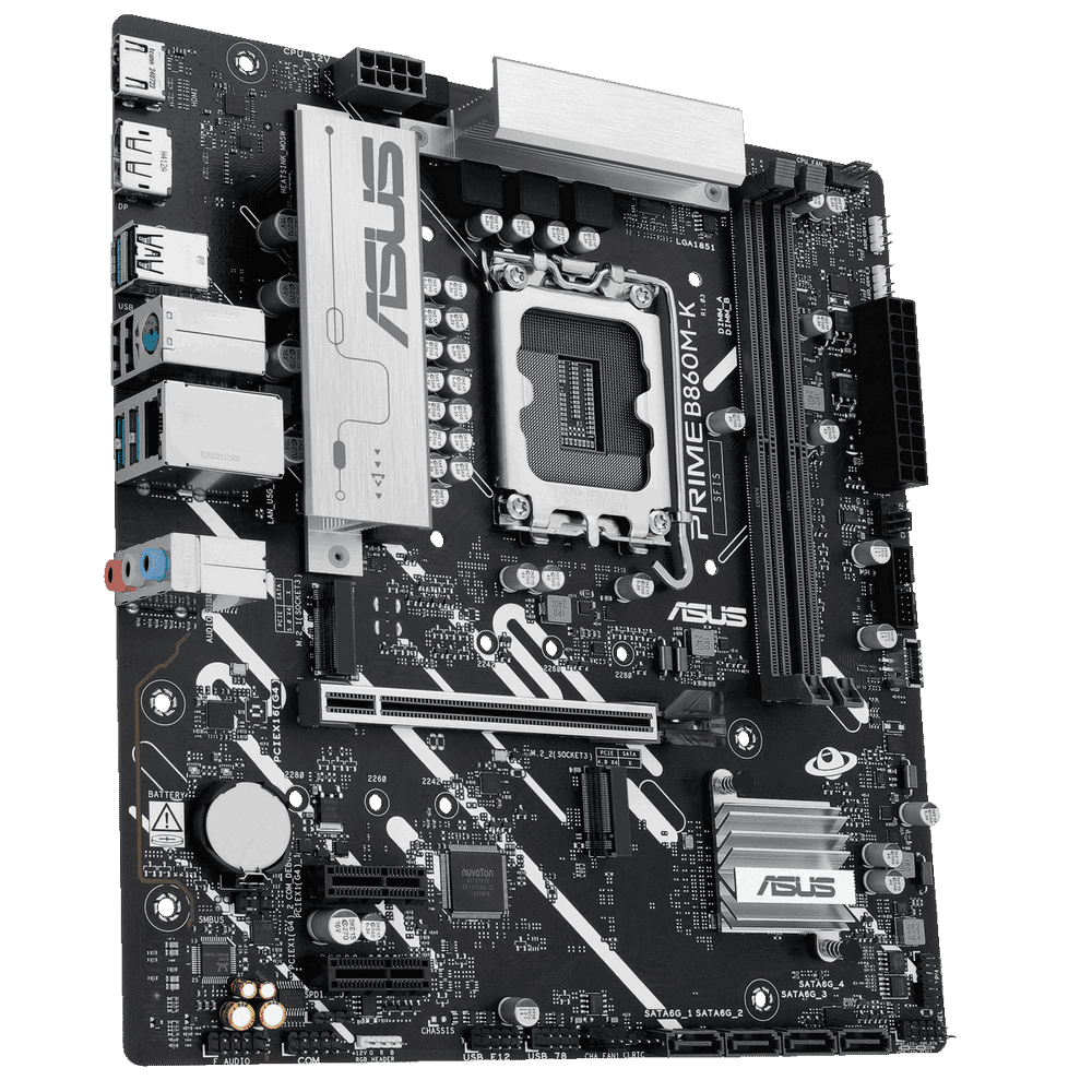 Материнская плата ASUS PRIME B860M-K LGA1851 mATX 2xDDR5 PCIEx16 2xPCIEx1 2xM.2 DP HDMI 2.5GLAN