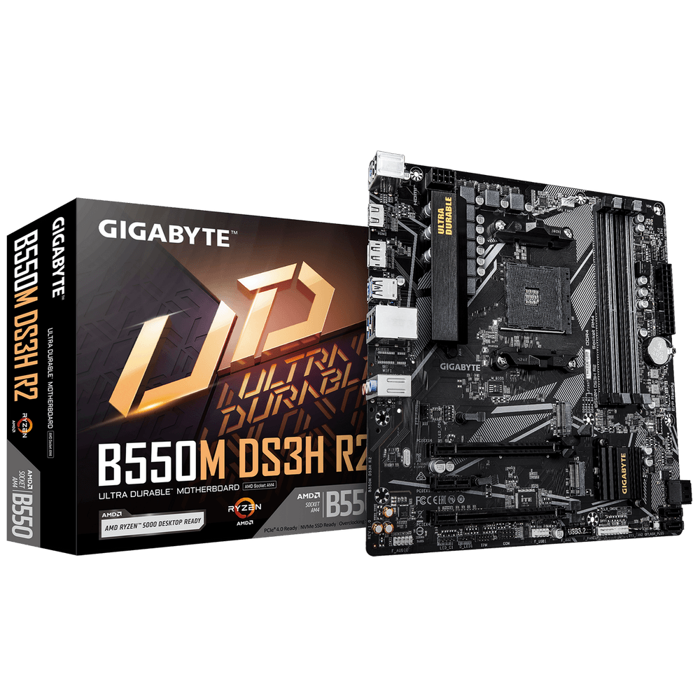 Материнская плата Gigabyte B550M DS3H R2, RTL