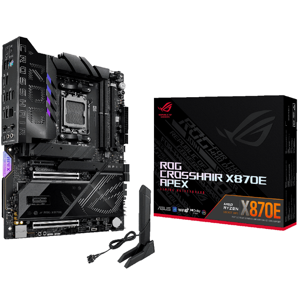 Материнская плата ASUS ROG CROSSHAIR X870E APEX AM5 ATX 2xDDR5 2xPCIEx16 PCIEx4 PCIEx1 5xM.2 3xUSB-C 5GLAN Wi-Fi 7