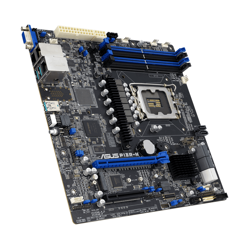 Материнская плата ASUS P13R-M LGA1700 mATX 4xDDR5 PCIEx16 PCIEx8 M.2 VGA 2хGLAN