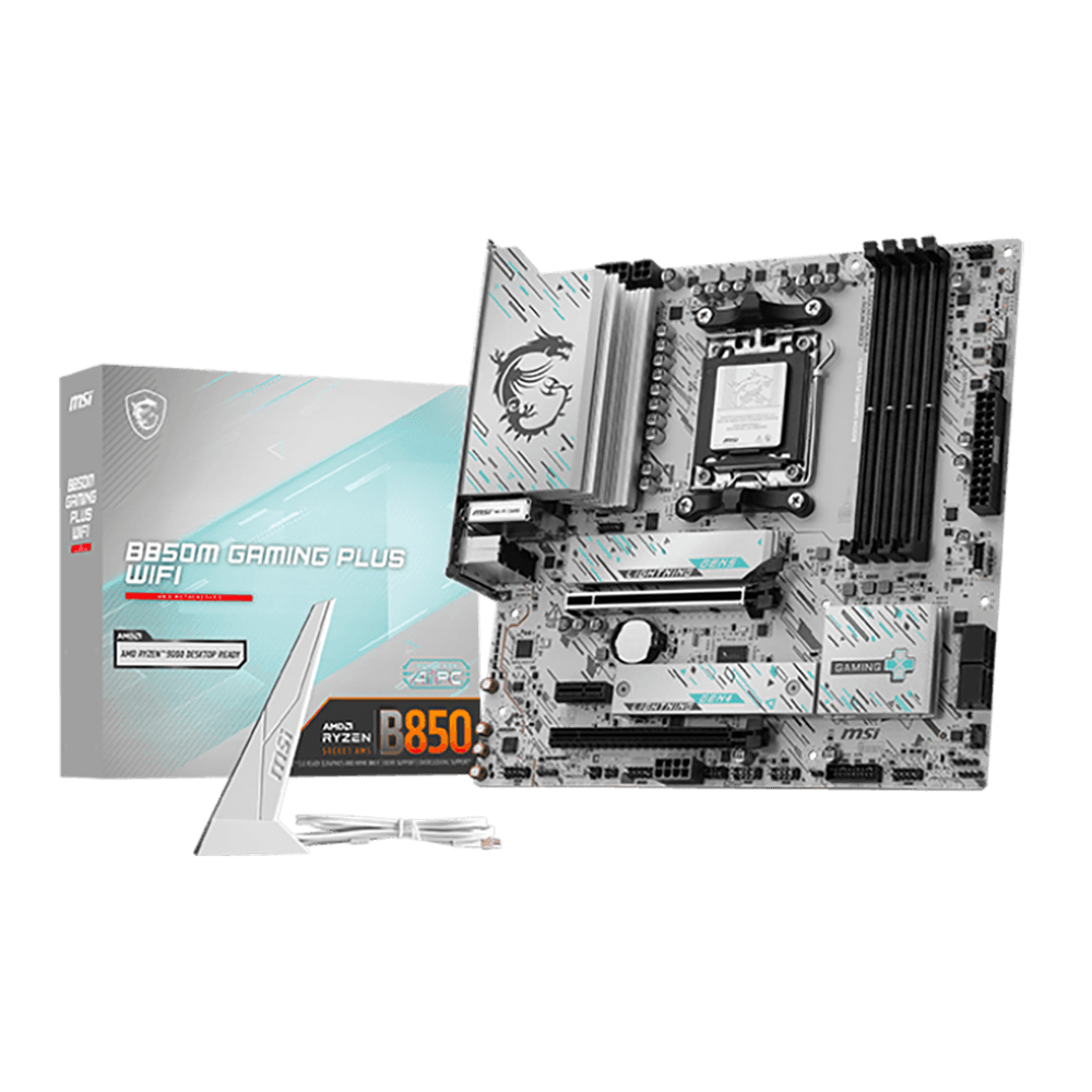 Материнская плата MSI B850M GAMING PLUS WIFI B850, AM5, 4*DDR5, 4*PCIEx16, 1*PCIEx1, 3*M.2, 3*TypeC, 1*USB3.2Gen2, 5*USB3.2Gen1
