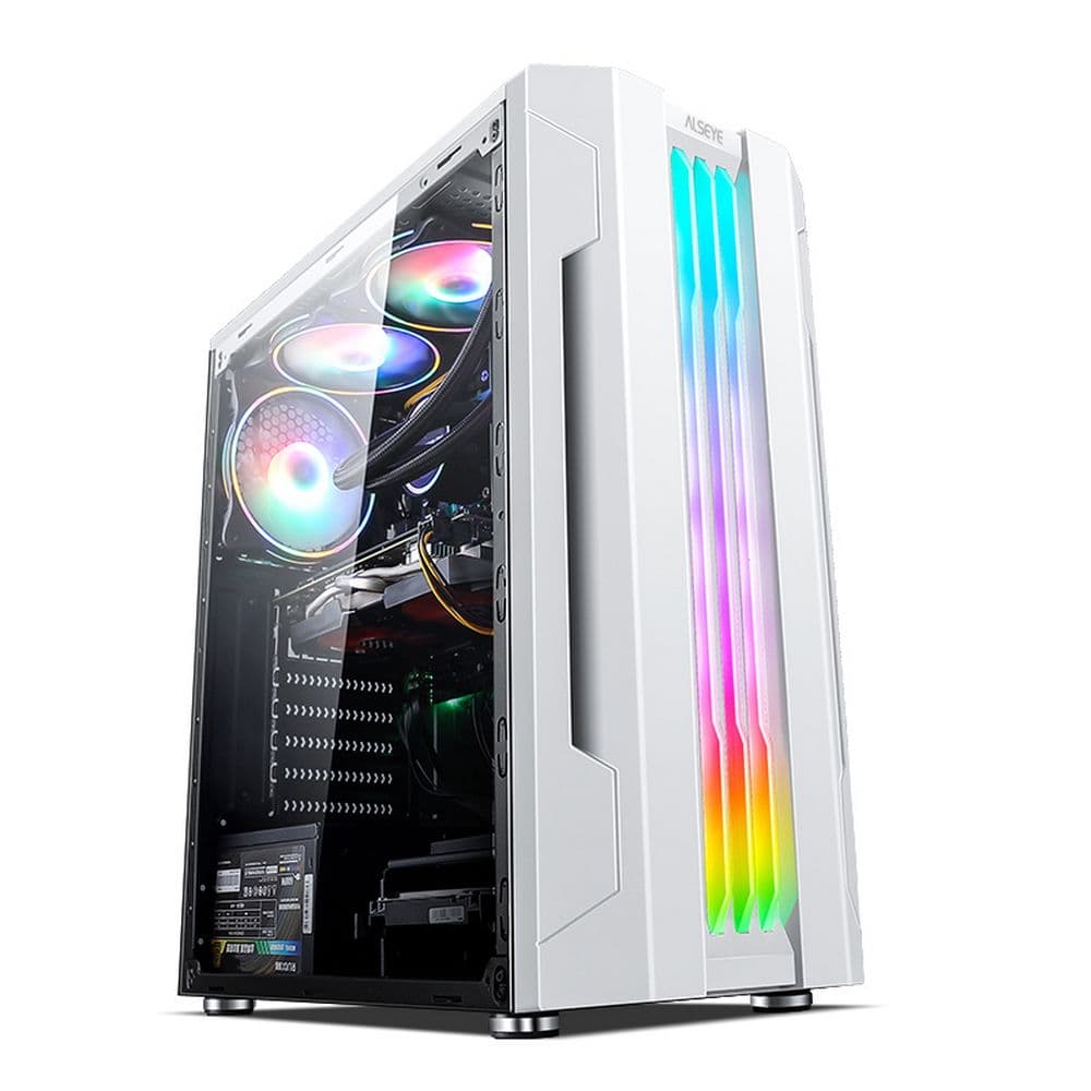 Корпус ALSEYE Корпус ALSEYE Auro 3.0-W Mini-ITX/Micro ATX/ATX, USB2.0*2+HD Audio+USB3.0*1, H.D.D.(3.5")*2pcs+S.S.D(2.5")*2pcs, 3