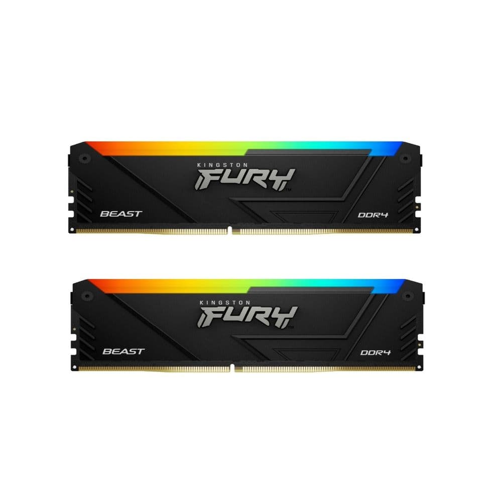 Модуль памяти 32GB Kingston FURY Beast RGB KF432C16BB2AK2/32 DDR4 3200 DIMM Gaming Memory Non-ECC, CL16, 1.35V, Kit (2*16GB), RT